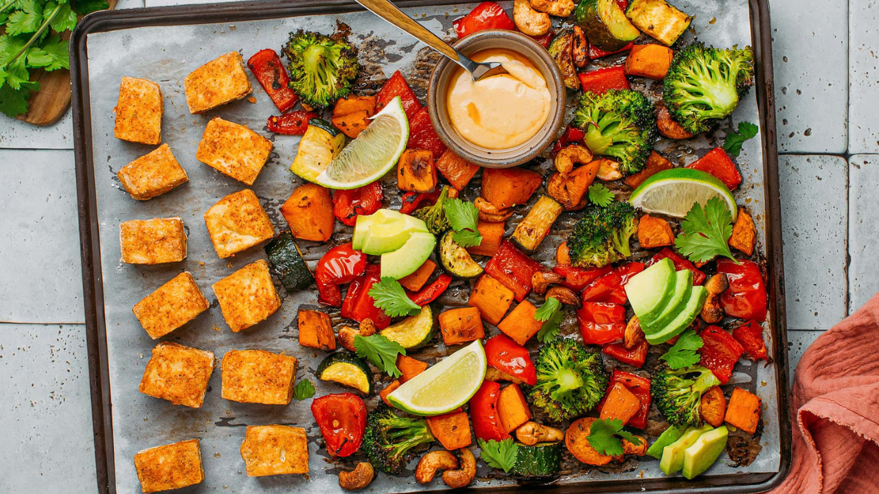 7. Tofu and Vegetable Protein Tray