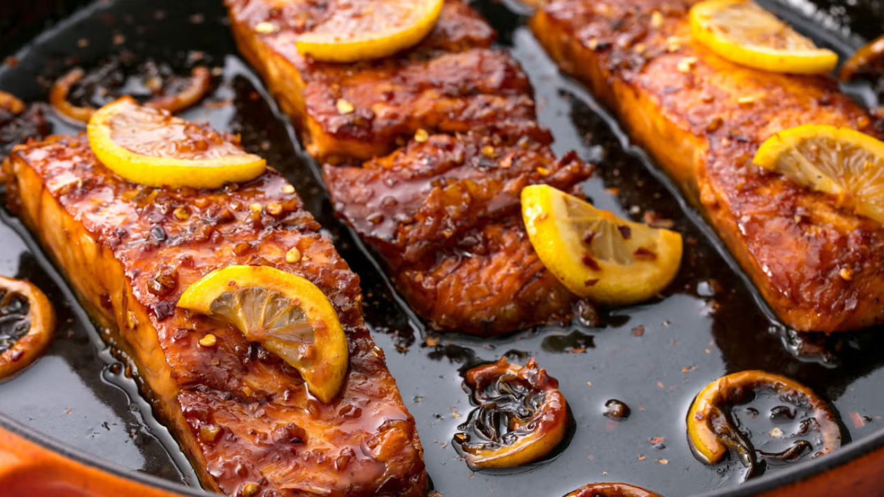 2. Honey Glazed Salmon