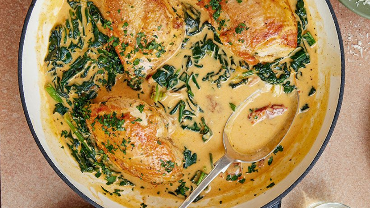 6. Creamy Tuscan Chicken