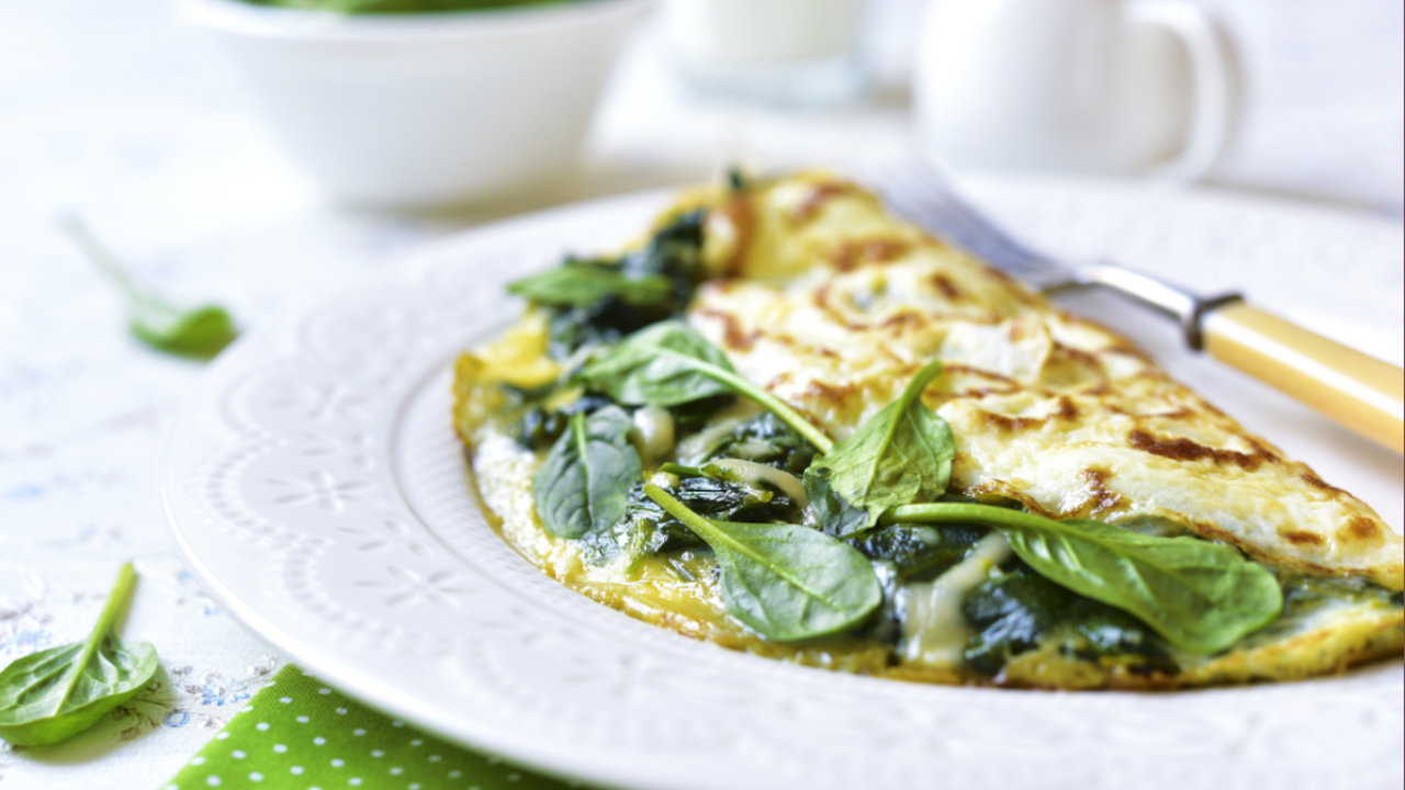 2. Spinach & Feta Omelette