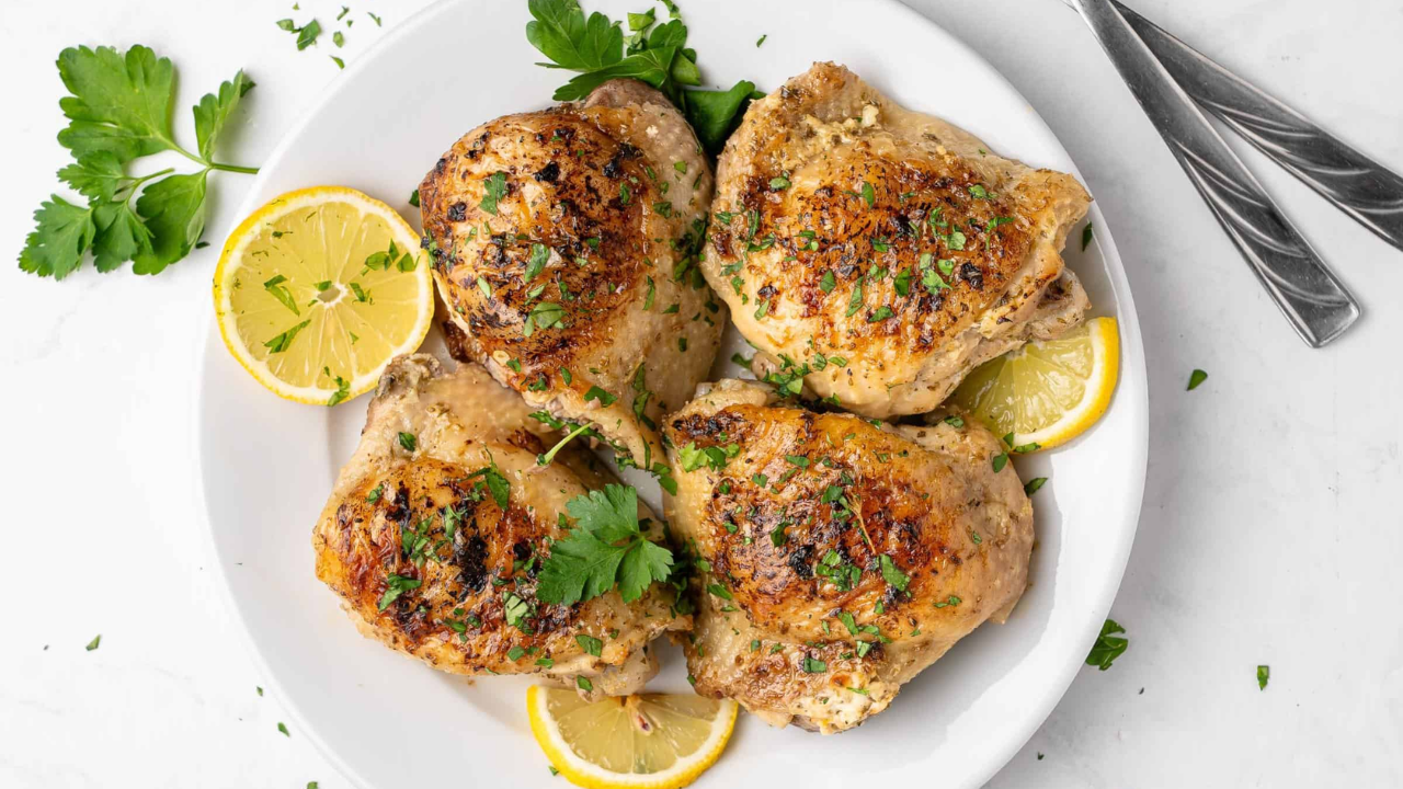 8. Garlic Yogurt Chicken Thighs