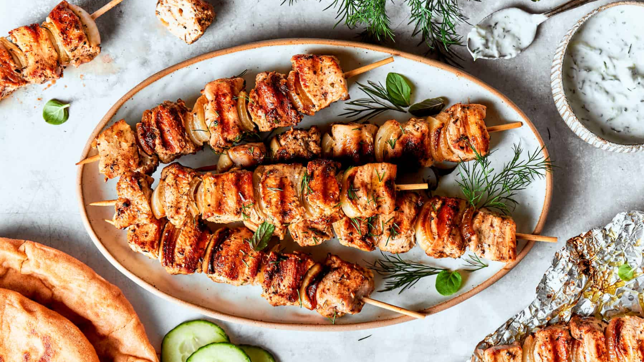 6. Greek Chicken Souvlaki