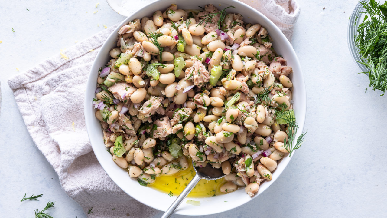 9. Mediterranean Tuna & White Bean Salad