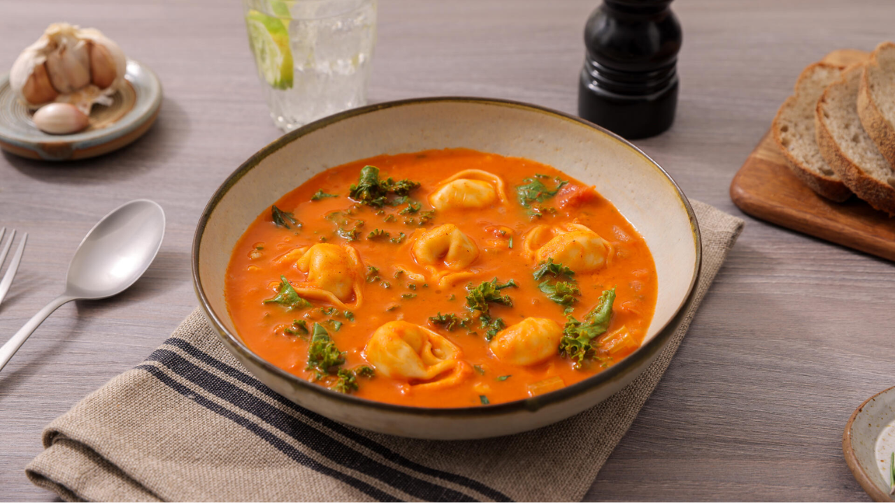 7. Creamy Tomato Tortellini Soup