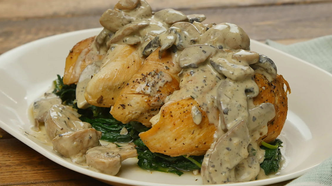 5. Creamy Mushroom Chicken