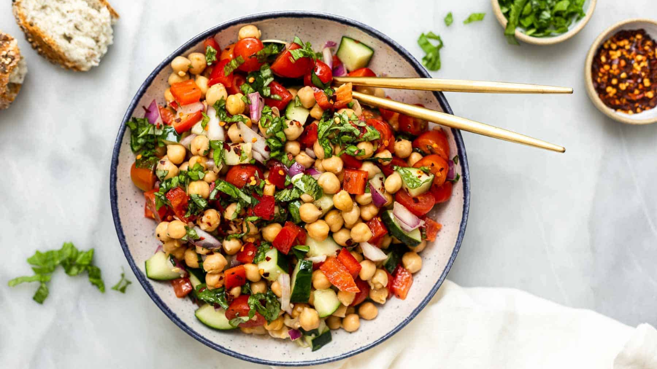 7. Mediterranean Chickpea Salad