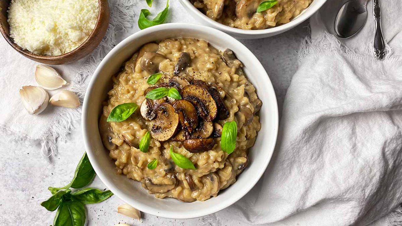 9. Creamy Mushroom Risotto