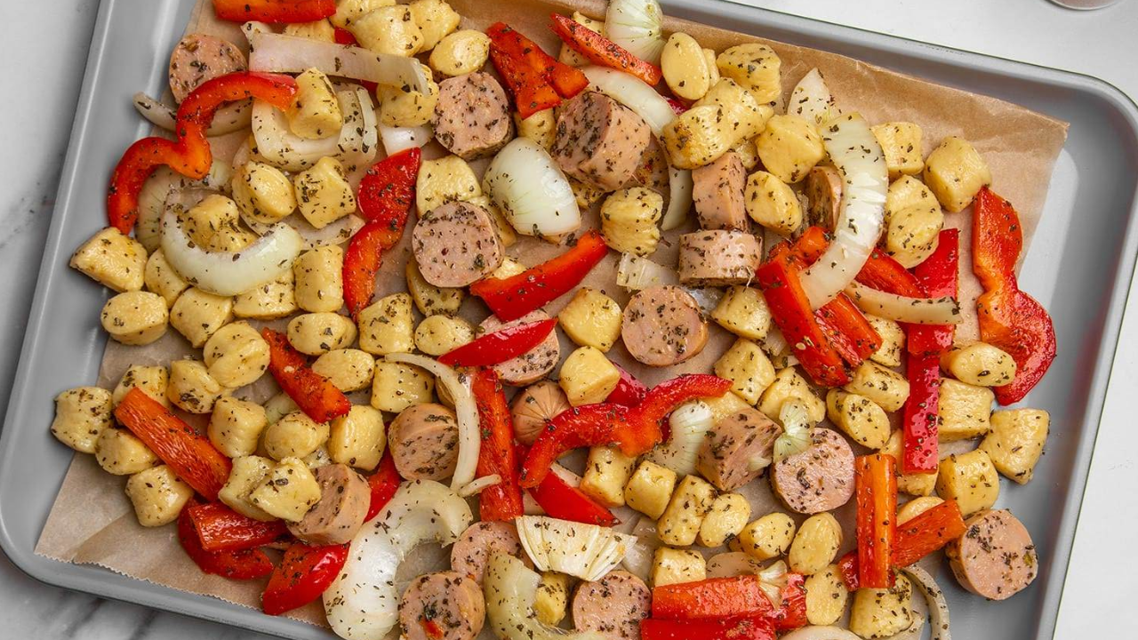 3. Sheet-Pan Gnocchi with Sausage and Peppers