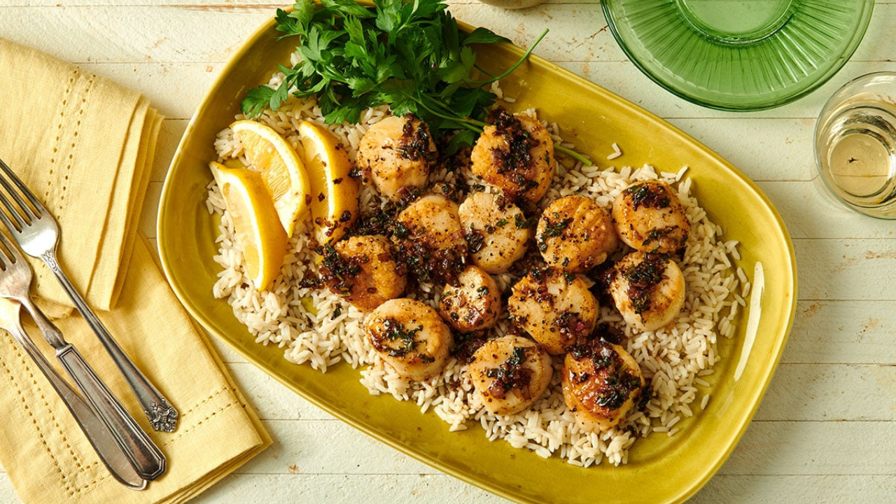 3. Seared Scallops with Lemon Butter