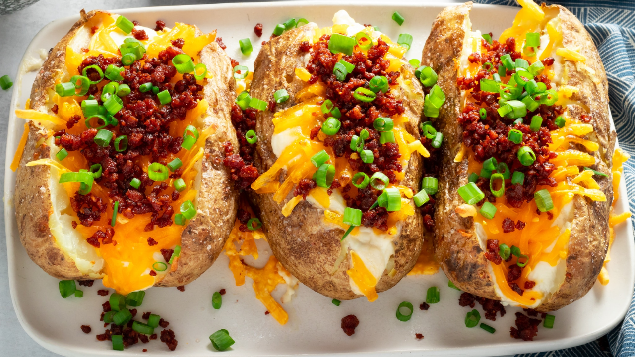 4. Loaded Microwave Baked Potato