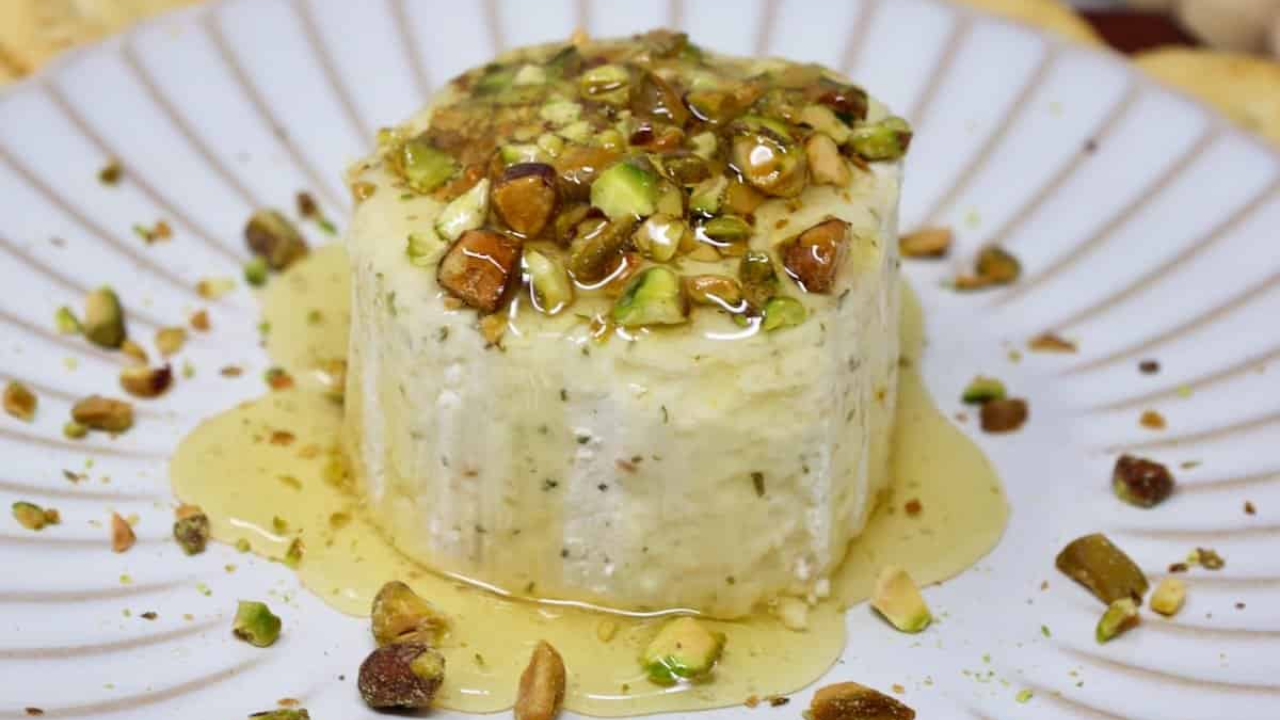 1. Boursin Appetizer with Pistachios and Honey