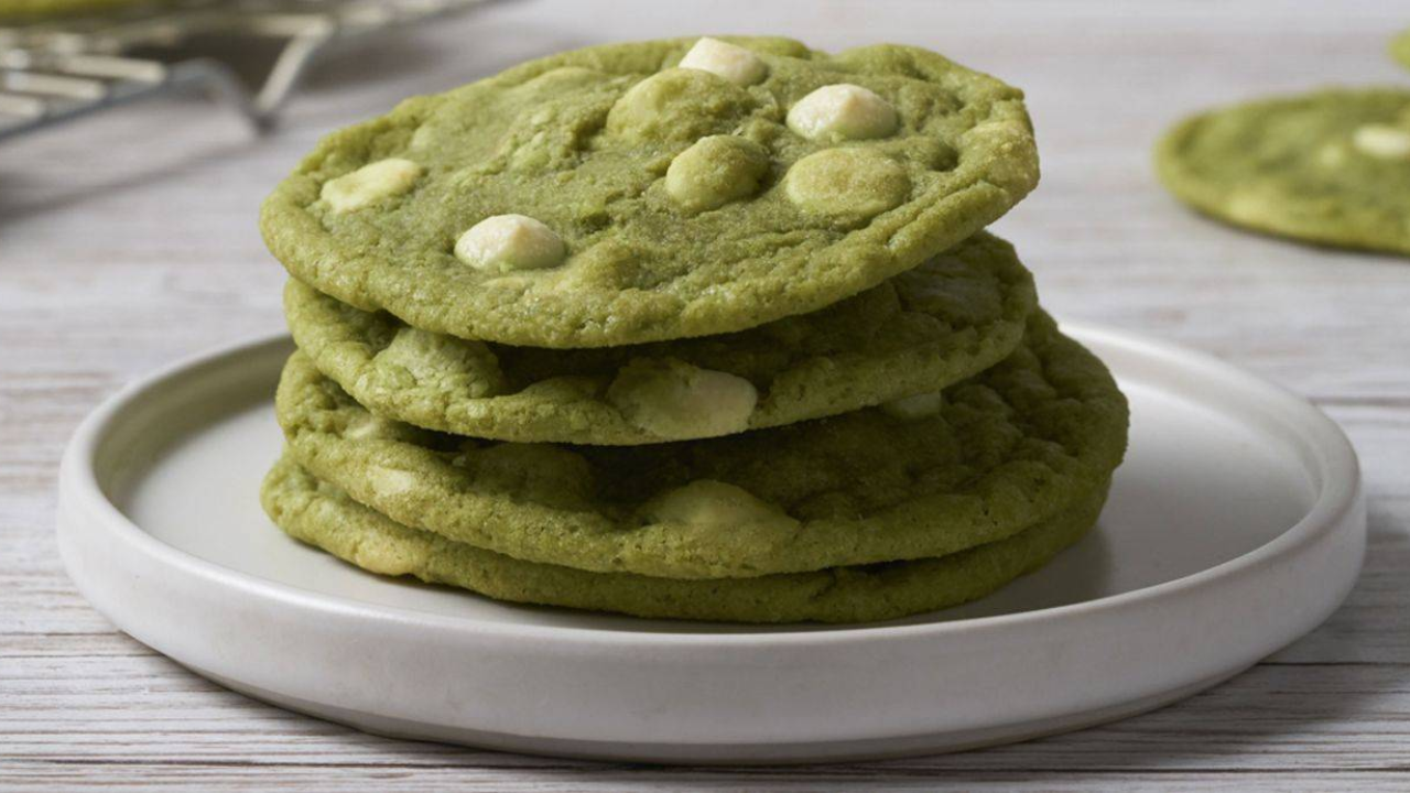 4. White Chocolate Matcha Cookies