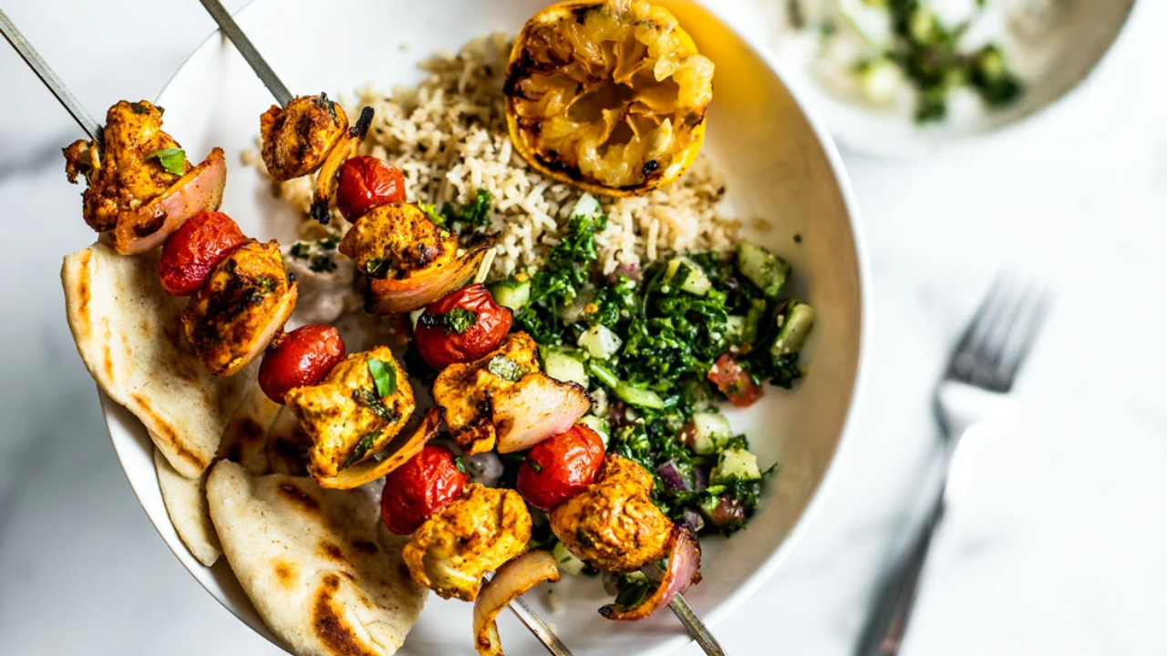 10. Moroccan Spiced Grilled Chicken Skewers