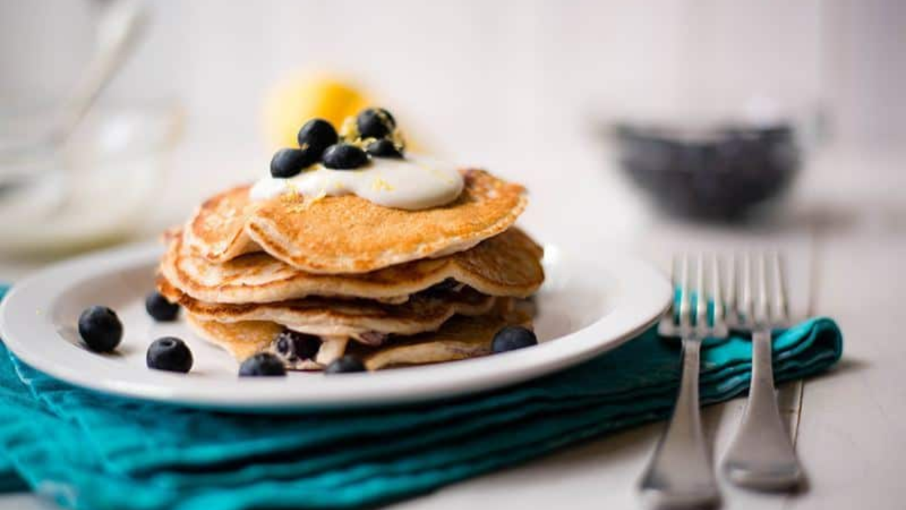 11. Lemon Blueberry Protein Pancakes