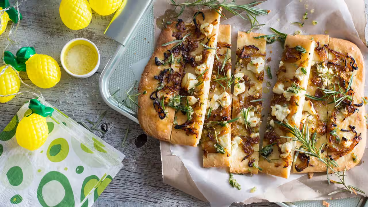6. Caramelized Onion and Goat Cheese Flatbread
