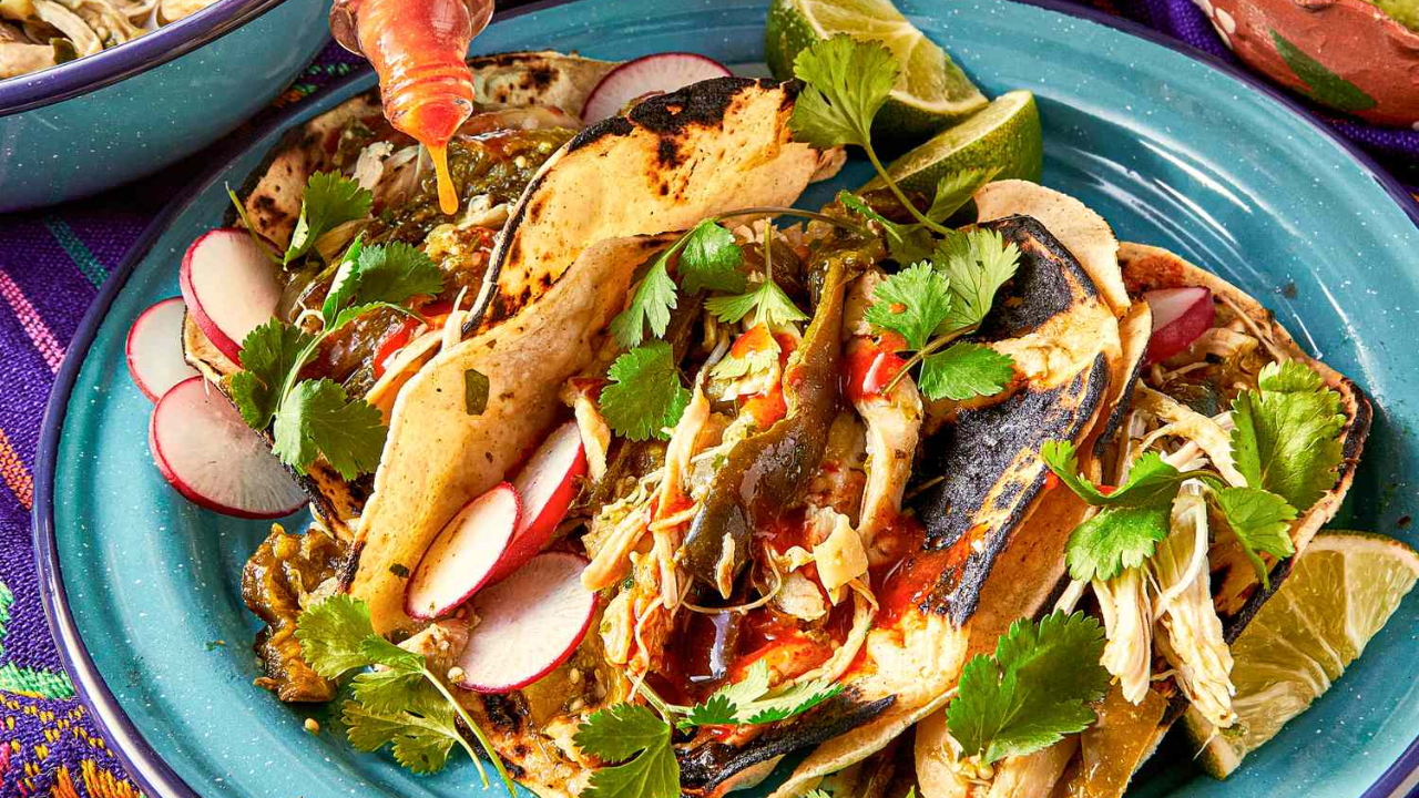 2. Crockpot Salsa Verde Chicken Tortilla Bowl