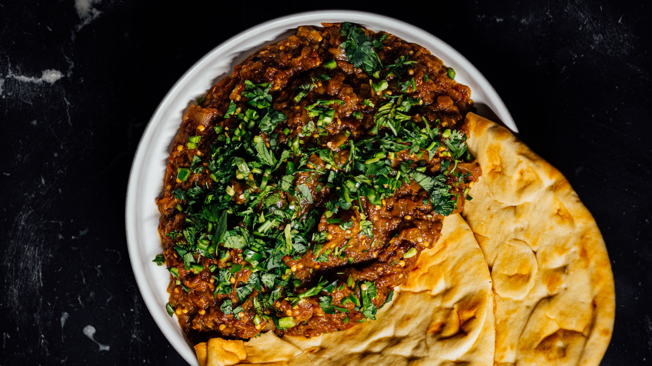 5. Baingan Bharta (Roasted Eggplant Curry)