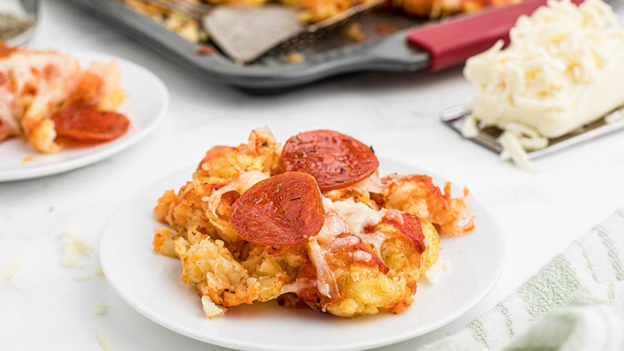 8. Pepperoni Pizza Tots