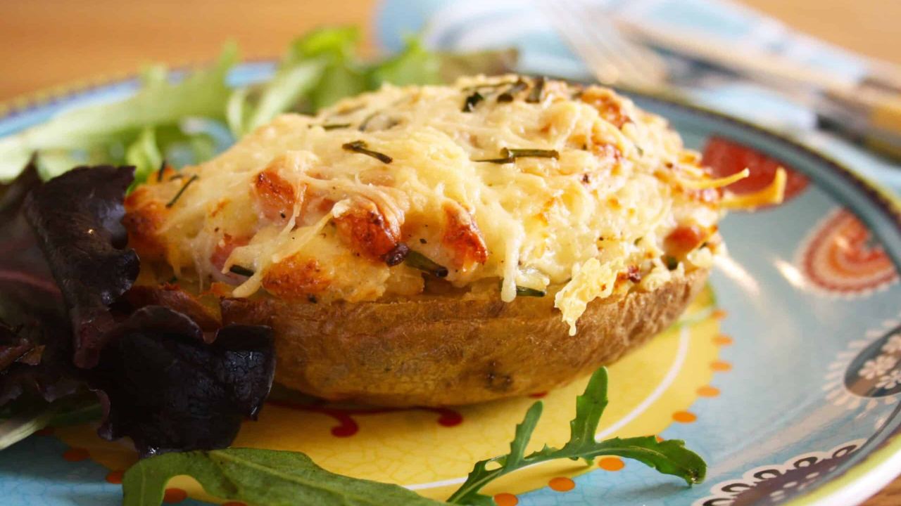10. Twice Baked Potatoes (Stuffed Jacket Potatoes)