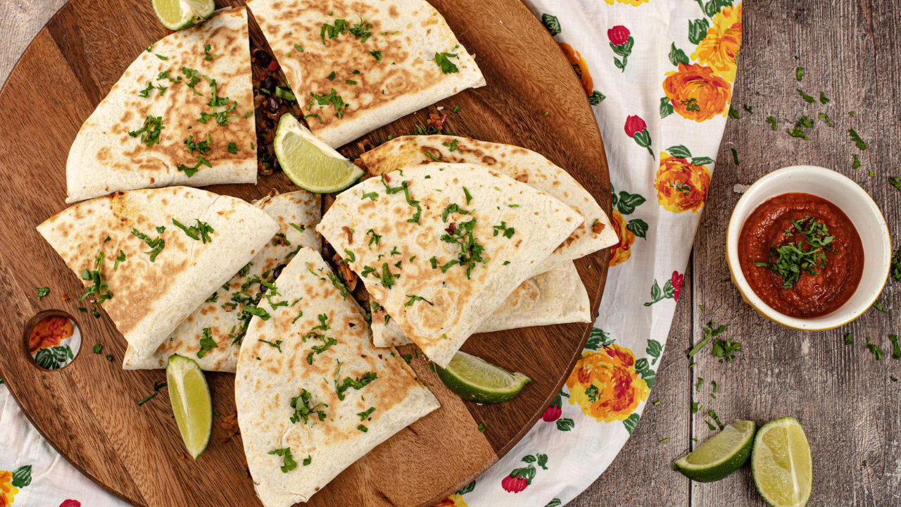 10. Cheesy Vegetable Quesadillas