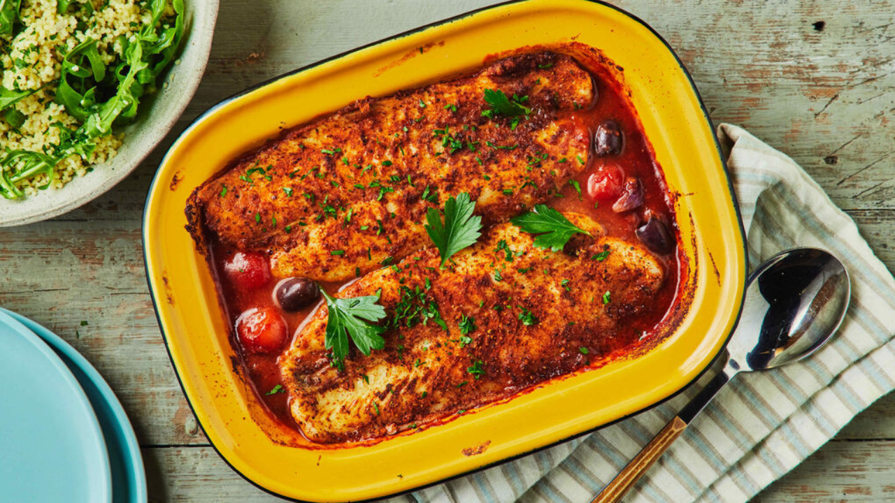 4. Puttanesca Fish Tray Bake