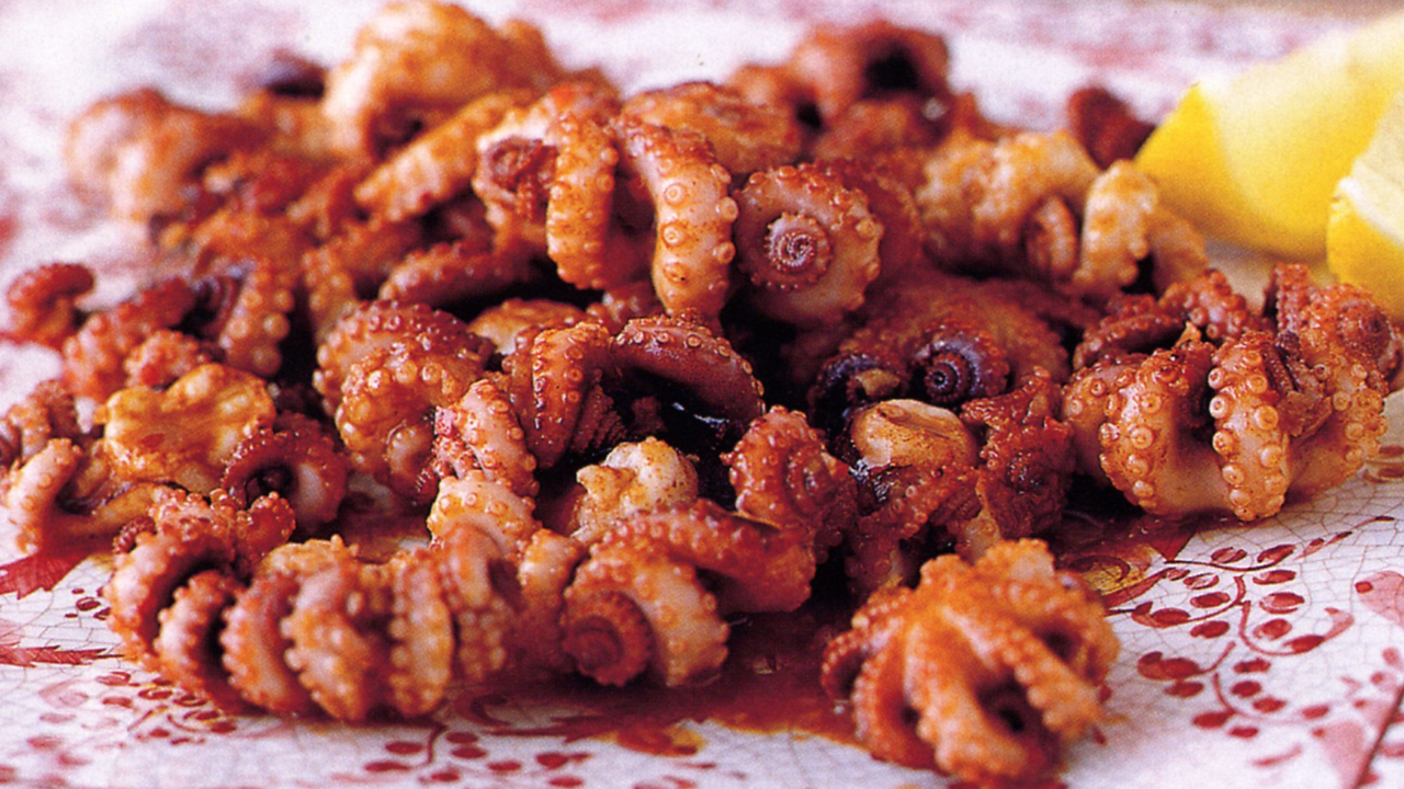 12. Crispy Marinated Baby Octopus