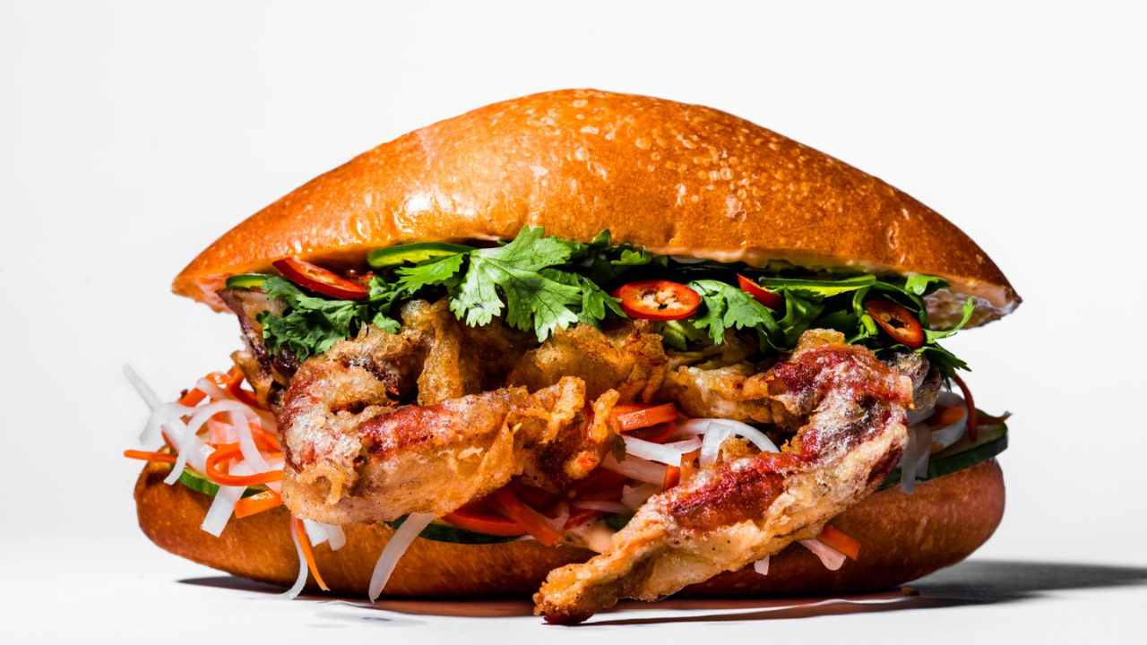 1. Sautéed Soft-Shell Crab Bánh Mì