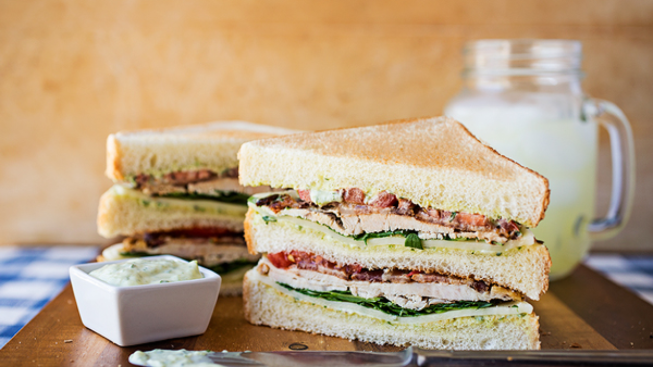 4. Classic Turkey Club Sandwich
