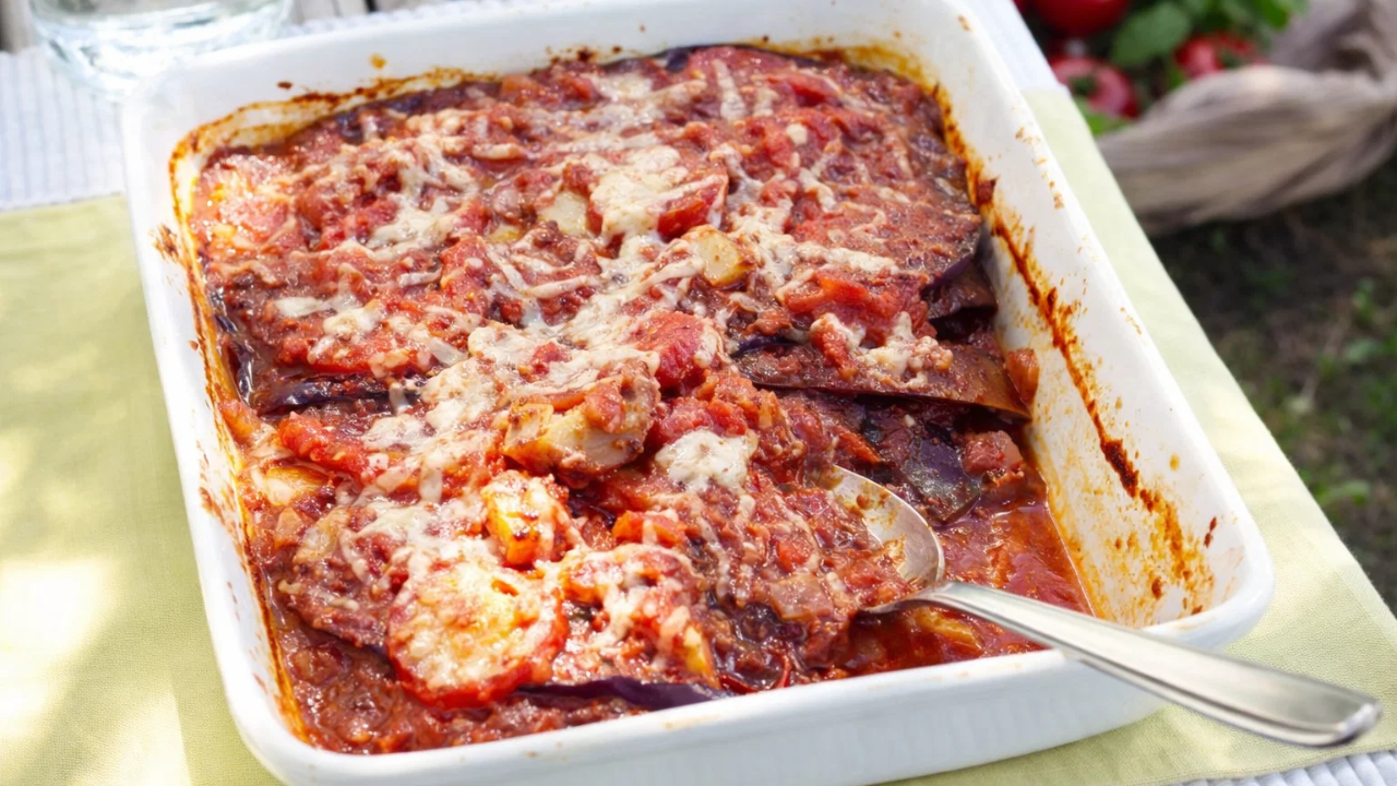 10. Lightened-Up Aubergine Parmigiana Bake