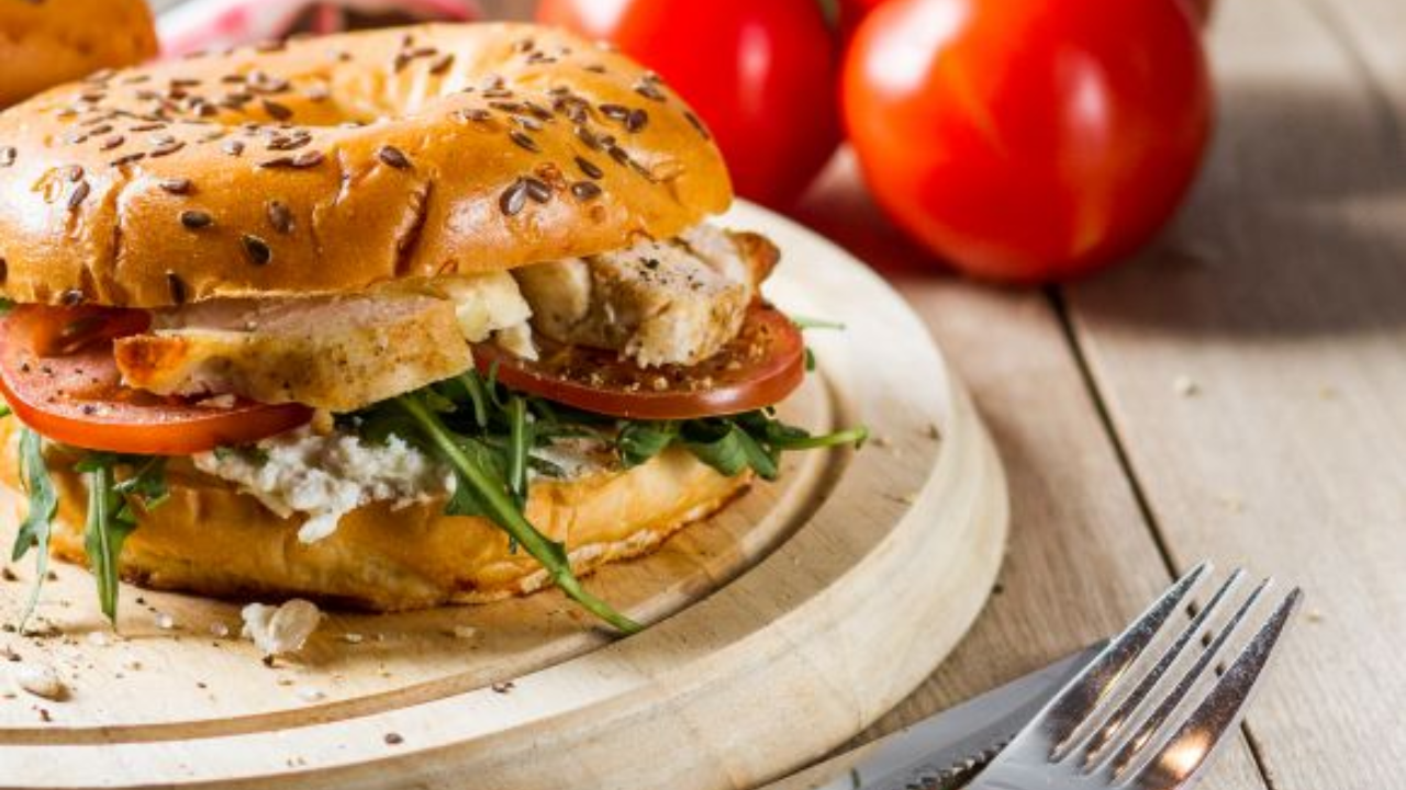 6. Mediterranean Chicken & Sun-Dried Tomato Bagels
