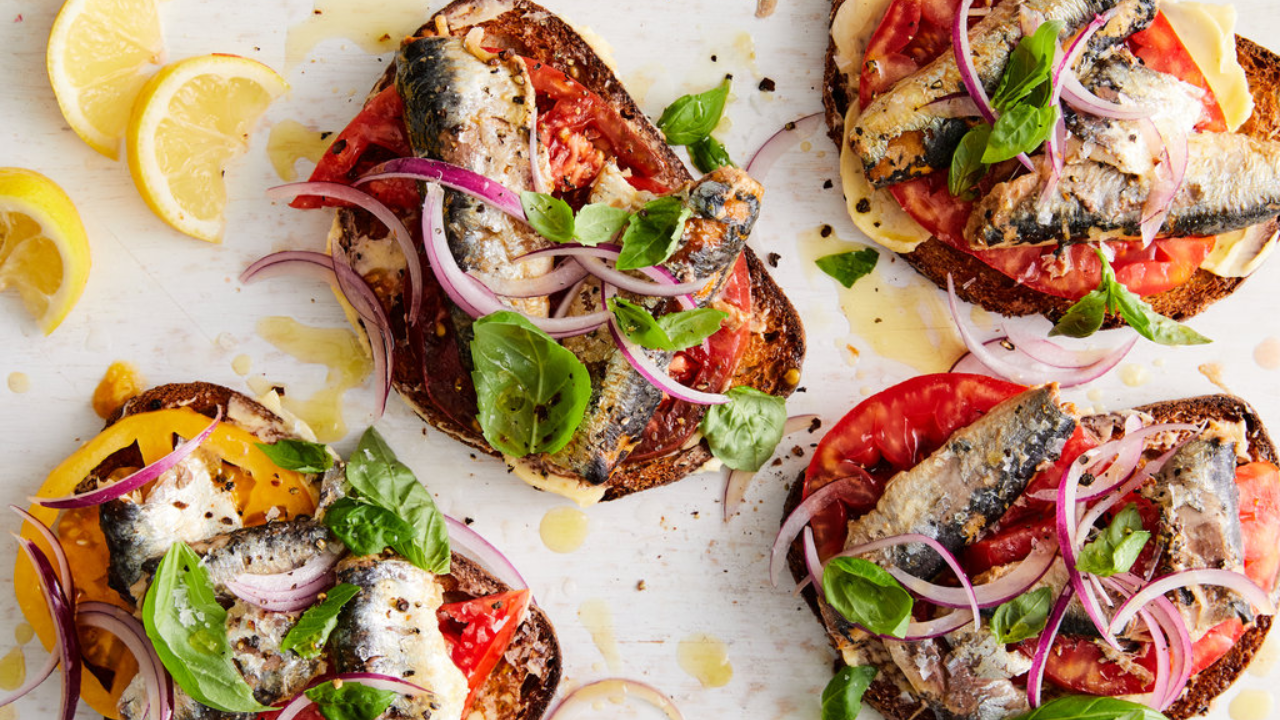5. Sardine, Beetroot & Seeded Open Toast
