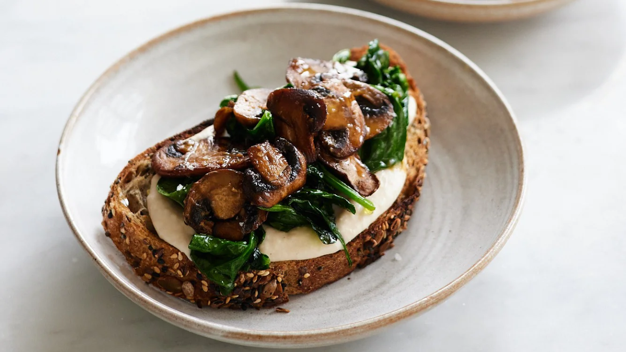 7. Creamy Miso Mushroom Breakfast Toast