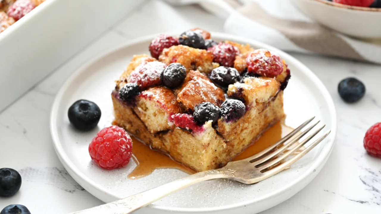 19. Brioche Berry French Toast with Cottage Cream