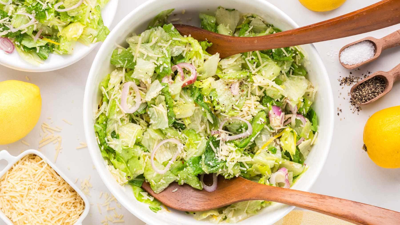 7. Bright Lemon Parmesan Garden Salad