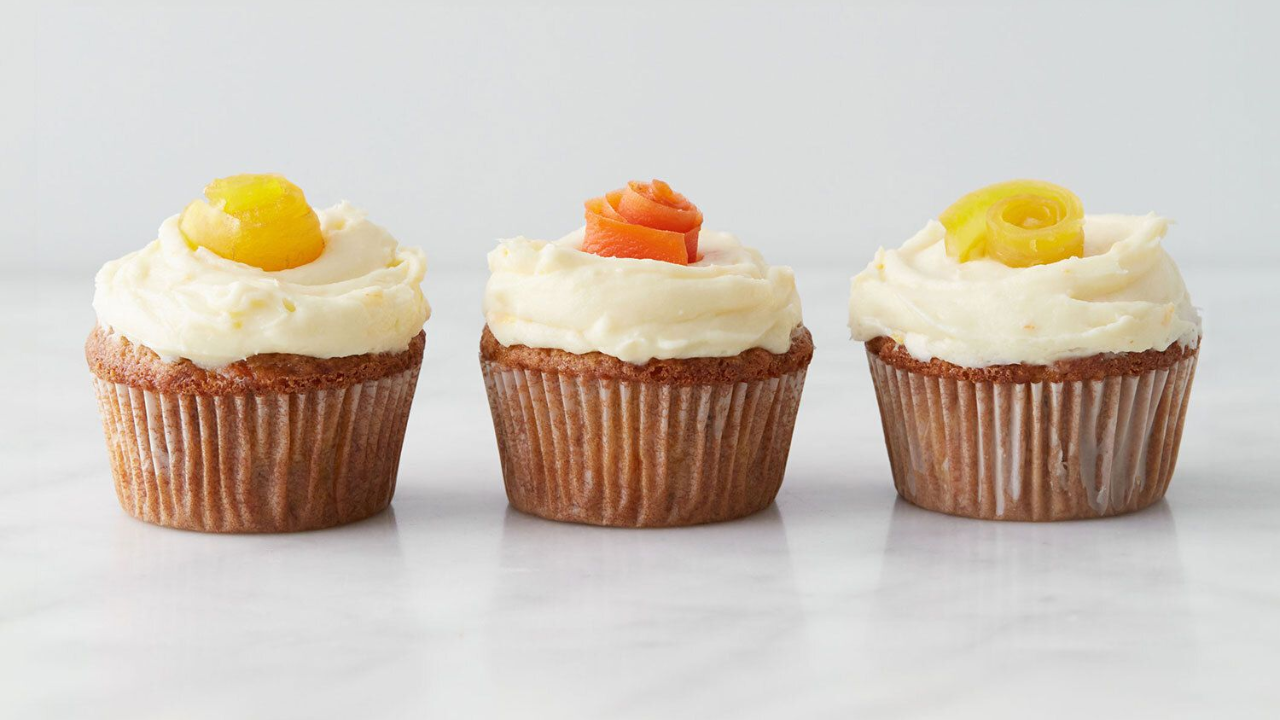 17. Classic Carrot Cake Cupcakes with Light Cream Cheese Frosting