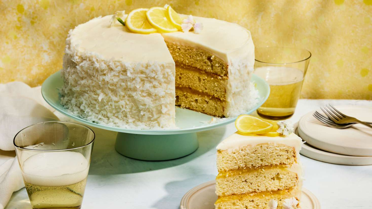 20. Lemon Coconut Spring Layer Cake