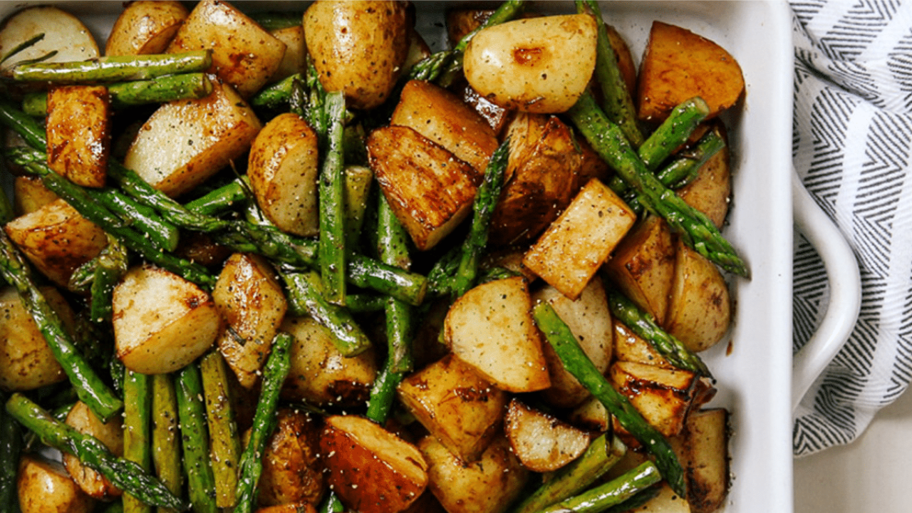 6. Roasted Asparagus & Golden Potato Spring Platter