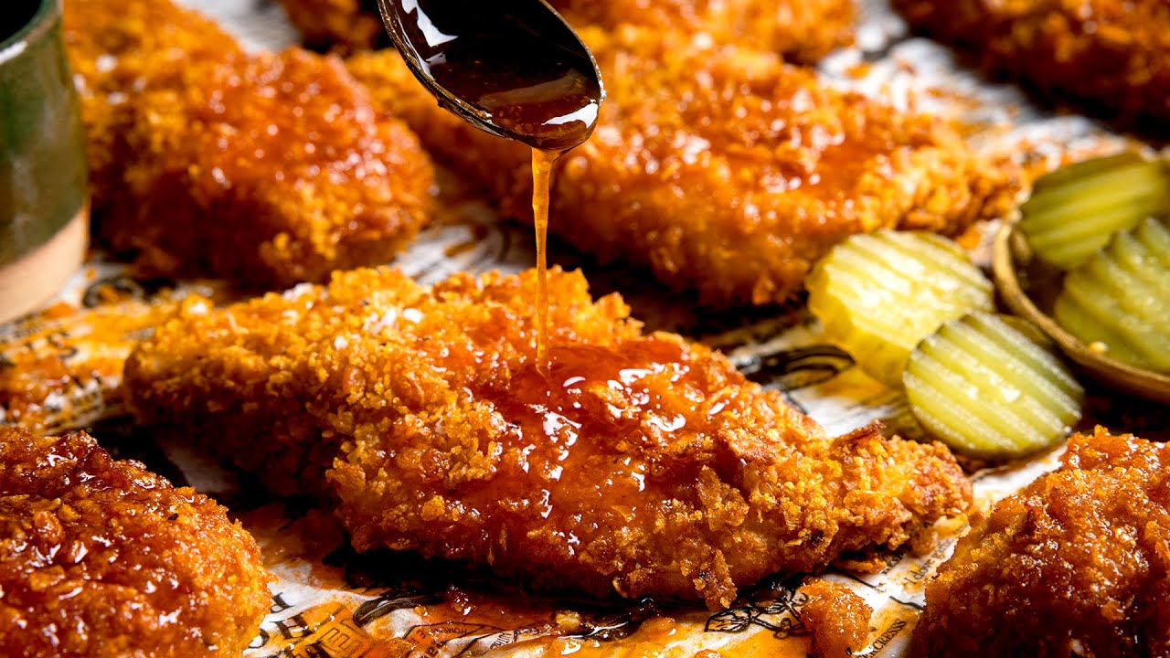 12. Baked Crispy Hot Honey Chicken
