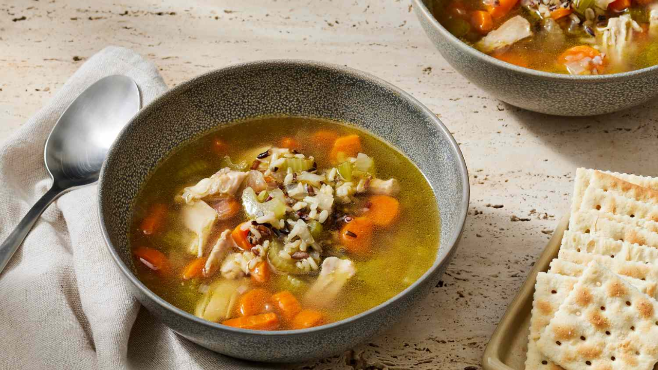 2. Hearty Homemade Chicken and Rice Soup