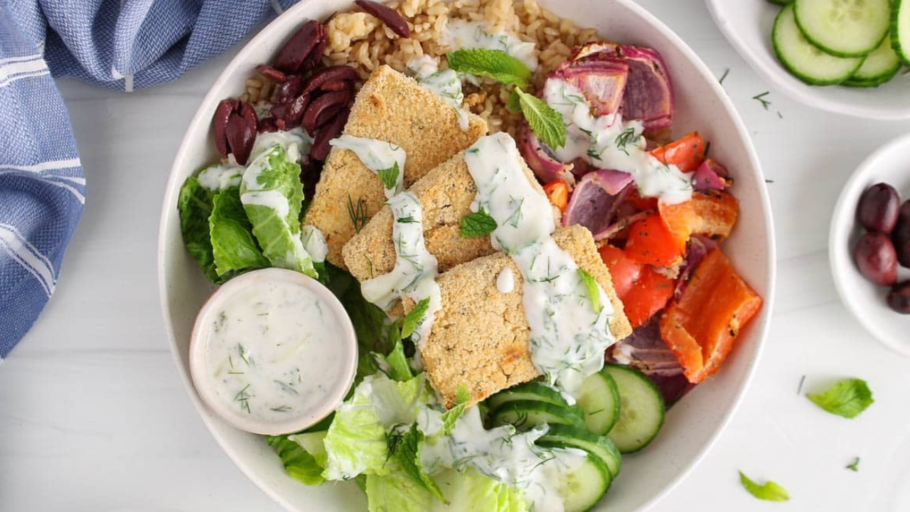 4. Greek Tofu Bowl