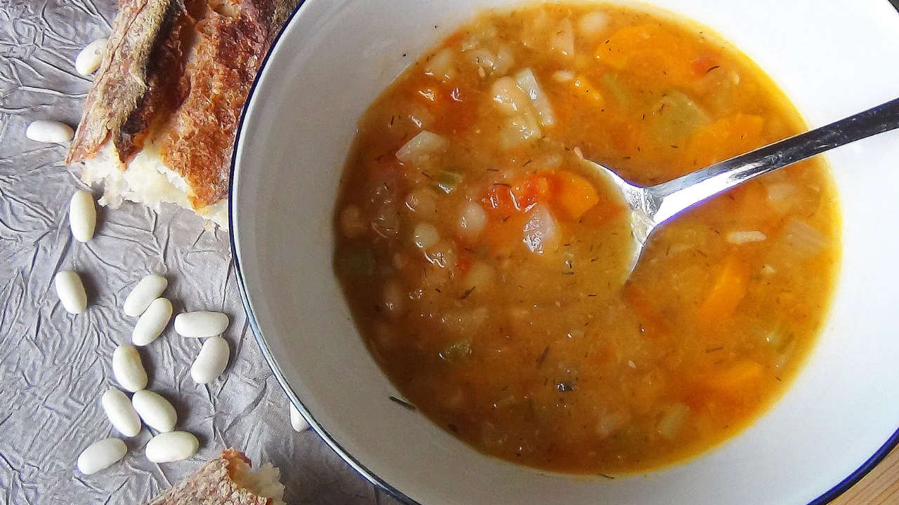 13. Greek White Bean Soup 