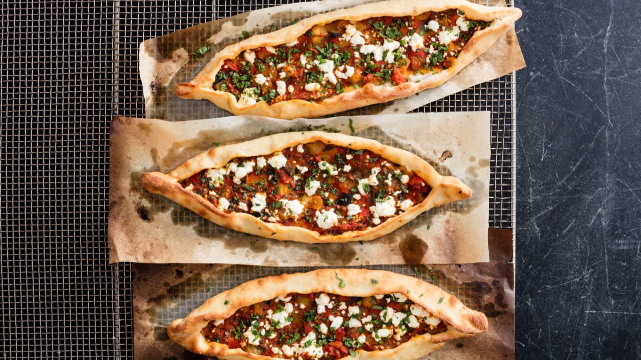 16. Aubergine and Chili Pide