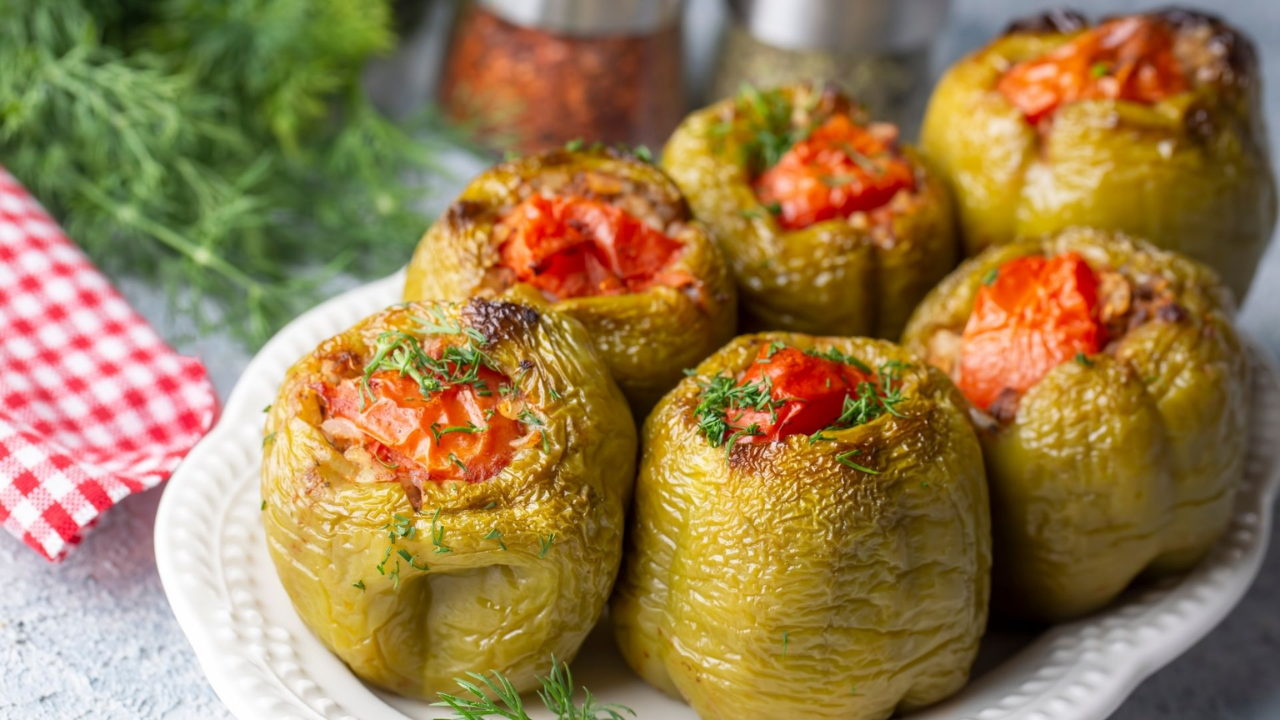 4. Turkish Stuffed Peppers (Dolma)