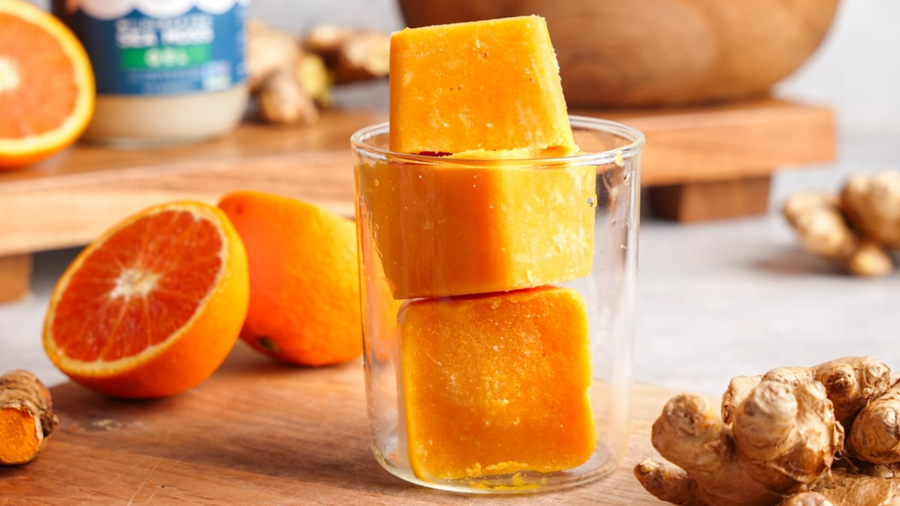 6. Frozen Orange Ginger Turmeric Wellness Cubes