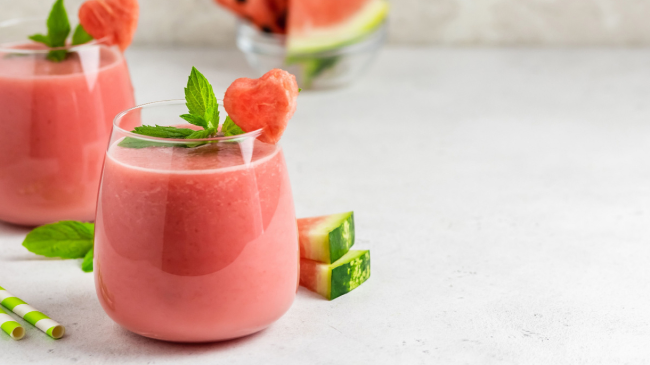 7. Refreshing Watermelon Peach Smoothie