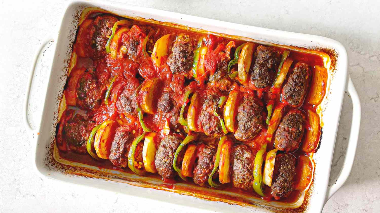 23. Mediterranean Eggplant Casserole (Kafta Bil Sanieh)