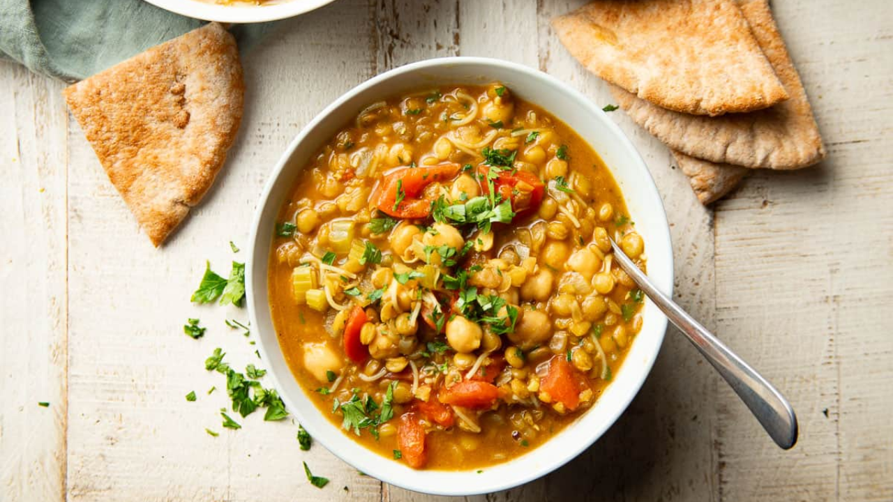 2. Moroccan Harira Soup with Chickpeas