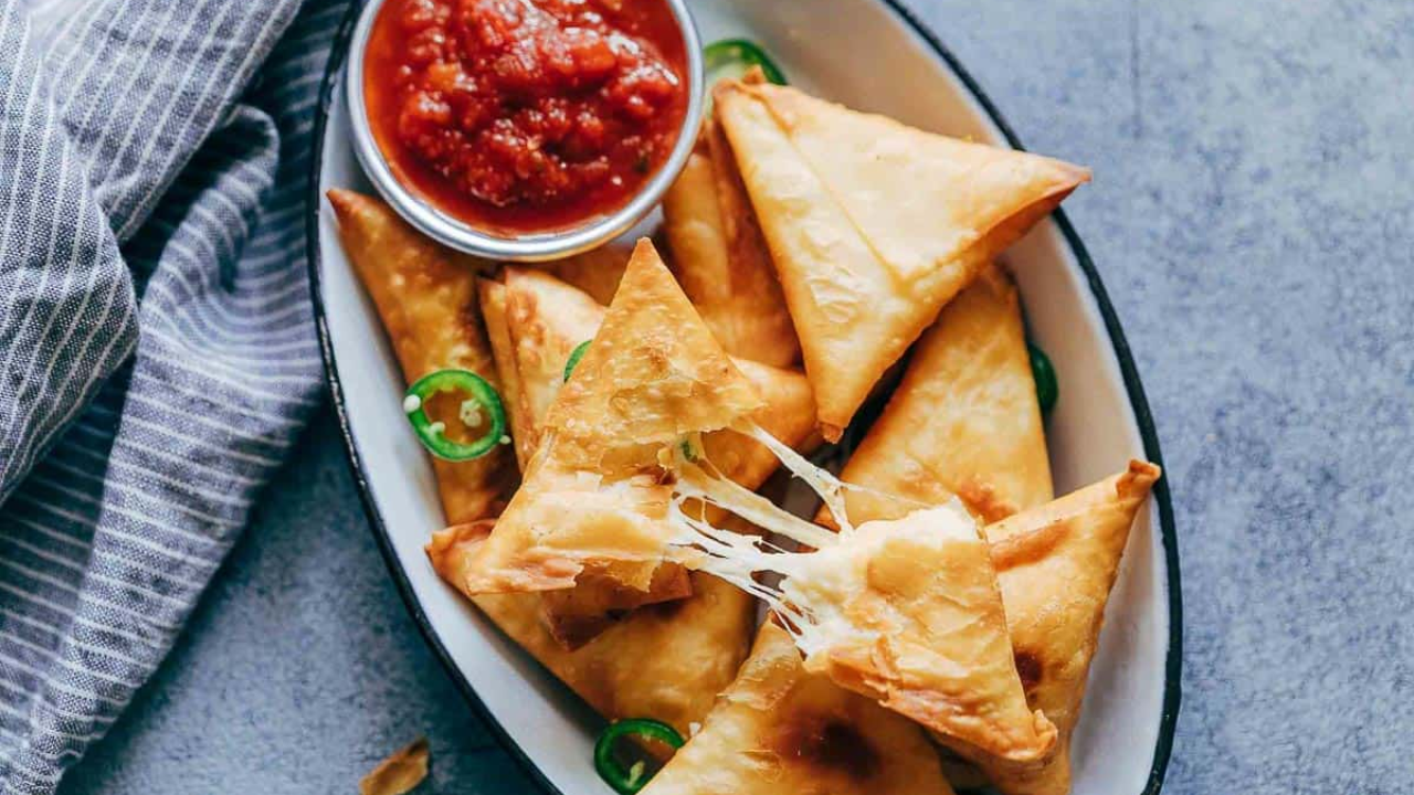 13. Quick Cheese Samosas