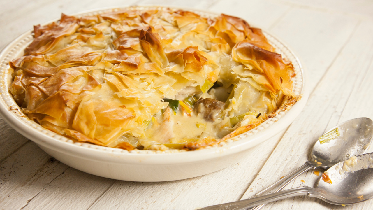 7. Chicken & Leek Comfort Pie