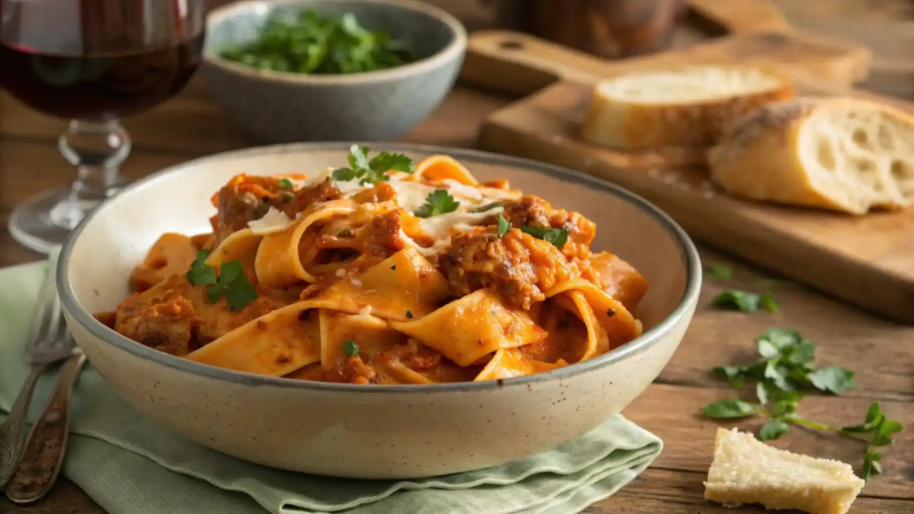 10. Creamy Calabrian Chili Pappardelle